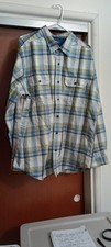 EDDIE BAUER MEN'S LONG SLEEVE SHIRT XL 029-0047-02958 LT WT FLANNEL POLYESTER