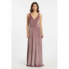 NEW MoriLee MadelineGardner Maxi Dress Velvet Desert Rose Formal Wedding HOCO 14