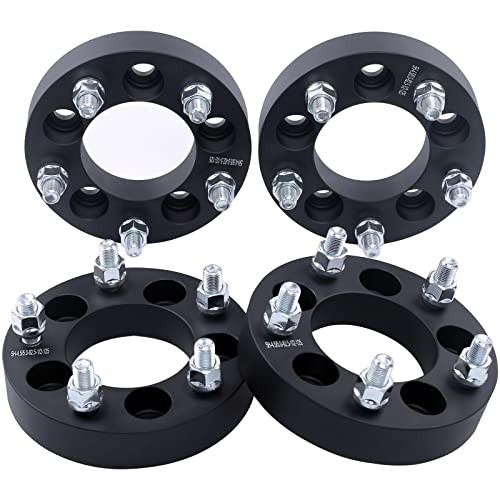 4PC Black 5x5 to 5x4.5 Wheel Adapters 1 Inch 12x1.5 Studs 1 Inch-4 PCS - Picture 2 of 8