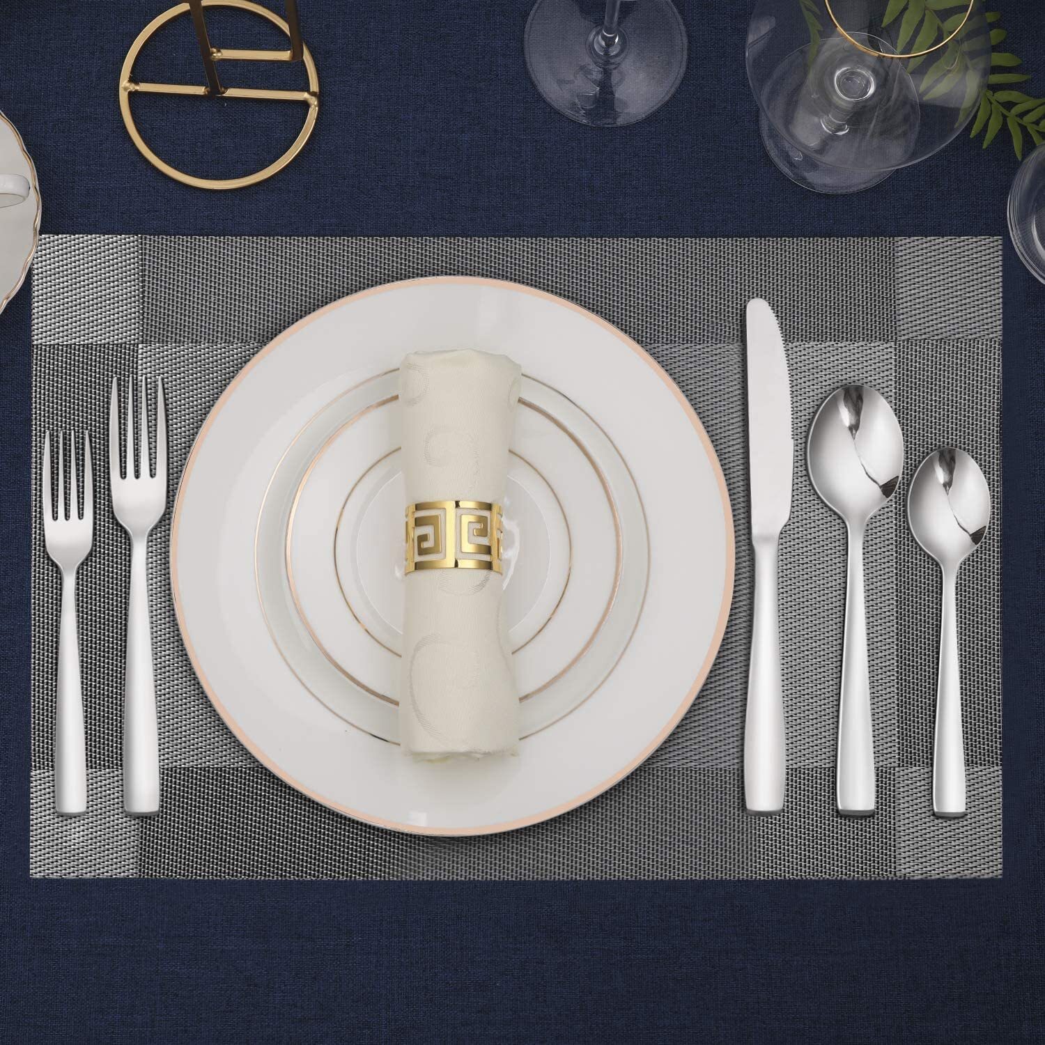 HIWARE 48Pcs Silverware Cutlery Set For Home and Kitchen New Dishwasher Safe
