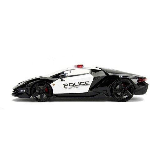 30011JadaHYPER SPEC LAMBORGHINI CENTENARIO POLICE CAR 1/24 DIECAST BLACK WHITE - Picture 5 of 7