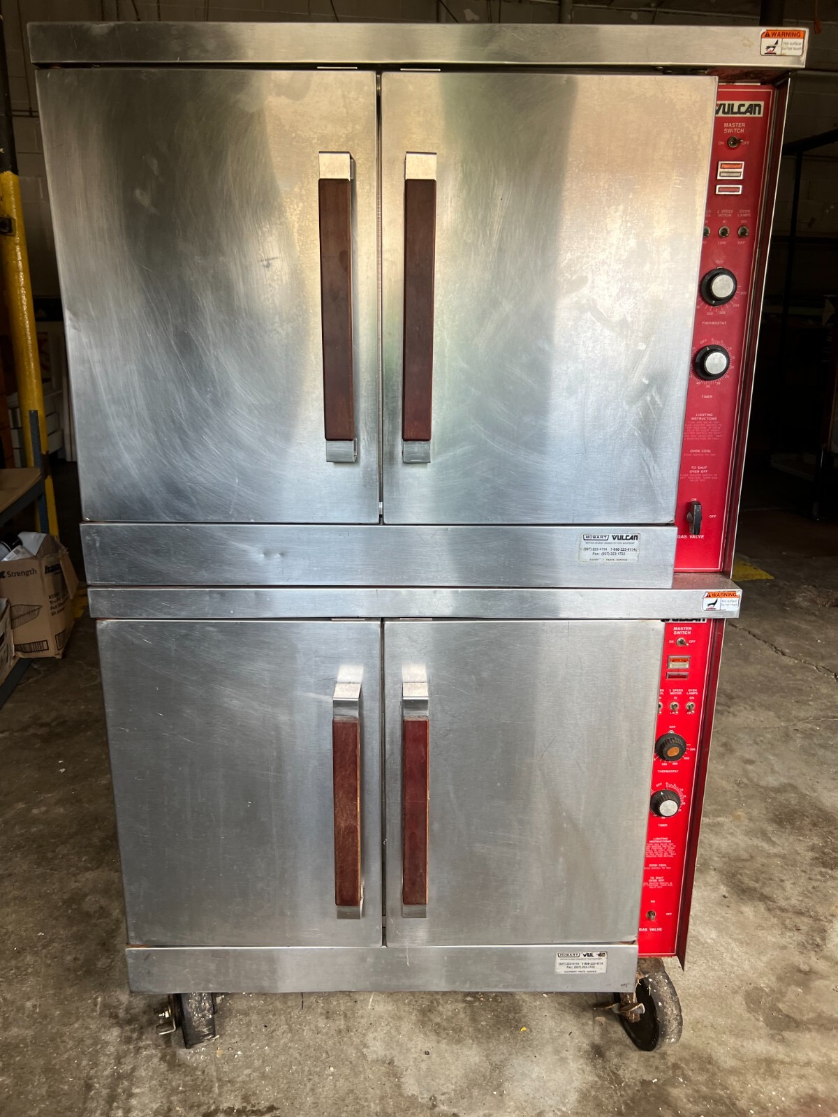 Vulcan Double Stack Gas Convection Ovens Used Bakery Equipment eBay