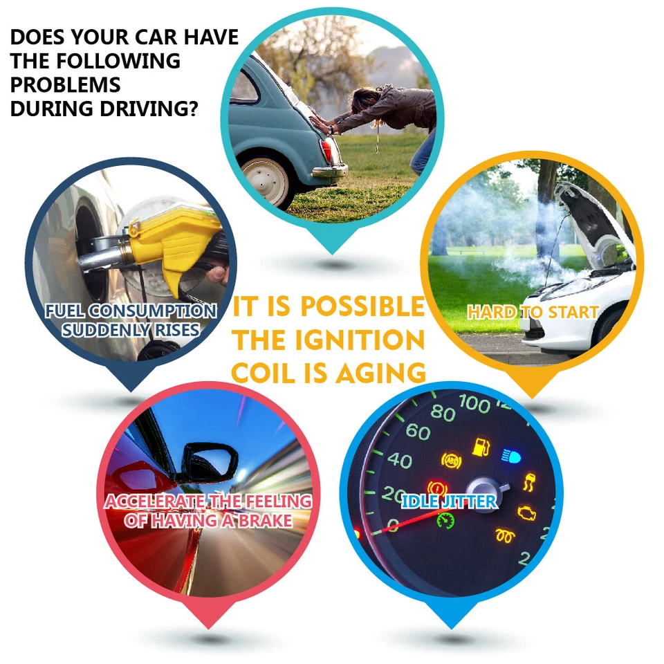 Paquete de 10 bobinas de encendido DG508 para Ford F-250 F-350 Super Duty 1999-2004 6,8 L V10 Foto 3 de 4