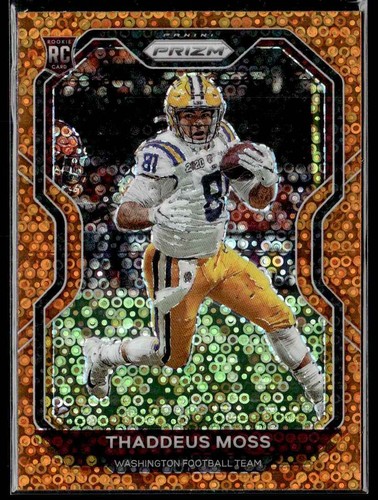 2020 Panini Prizm Football Disco Prizm Thaddeus Moss #386 PSA 10