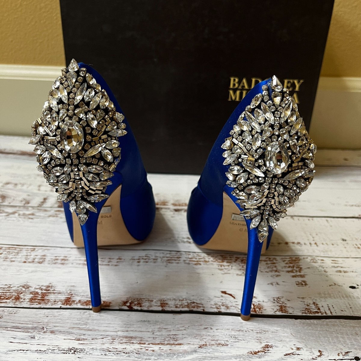 NWB Badgley Mischka Women's Kiara Pumps, Peep Toe, Sapphire NWB Badgley Mischka Women's Kiara Pumps, Peep Toe, Sapphire