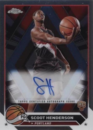 2023-24 Topps Chrome Scoot Henderson Certified Rookie Auto | eBay