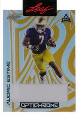 DENVER BRONCOS 2023 LEAF SILVER PRISMATIC RC AUDRIC ESTIME 1/1