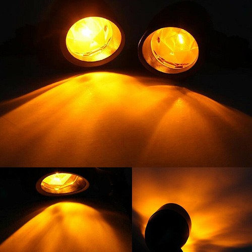 2 Pcs Motorcycle Side Marker Amber Turn Signal Light 12V M10 Indicator - Picture 4 of 12
