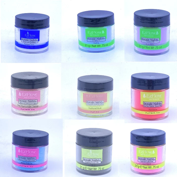 EzFlow - Boogie Nights Nail Powder - CHOOSE ANY COLOR - 21g / 0.75oz