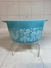 Vintage Pyrex Amish Butterprint Turquoise Casserole Dish Bowl #473 1 QT