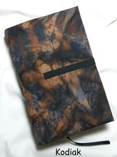 8" Tall Book Cover.   Your Choice of Fabric Print.  Adjustable.  Handmade in USA