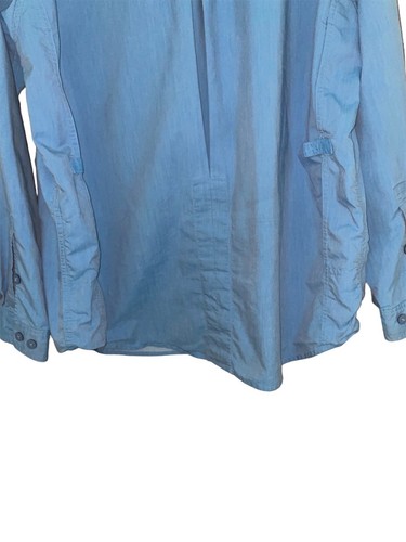 ExOfficio Adventure Men’s Air Strip Travel Shirt Button Down XL Blue Outdoor - Picture 9 of 10