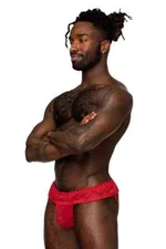 MALE POWER RED SASSY LACE JOCK