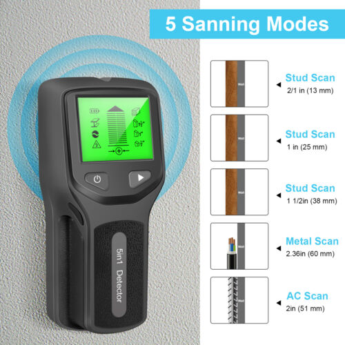 Digital Stud Finder Wood Metal Pipe Wire Wall Sensor Scanner LCD Detector R1D2 - Picture 4 of 12
