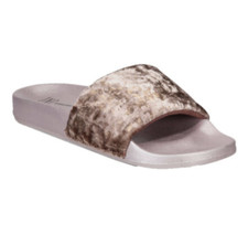 INC International Concepts Metallic Velour Slide Slippers Lavender XL 11-12 88