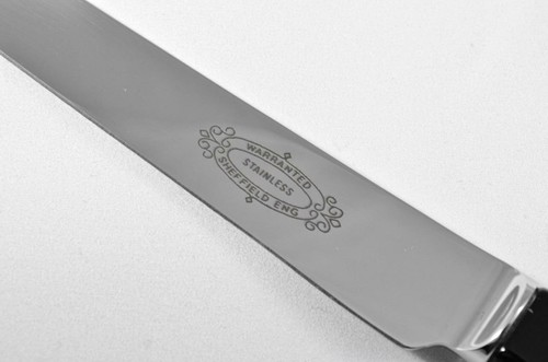 New Genuine Black Handled 4 Piece Place Setting Mirror Finish Made In Sheffield - Picture 8 of 8