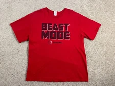 Delta Apparel T-Shirt Mens XL Crewneck Beast Mode Loading Pro Weight Tee Red