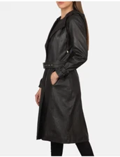 Fixon Hooded Trench Coat Women Waterproof Long Jacket Modern All-Weather