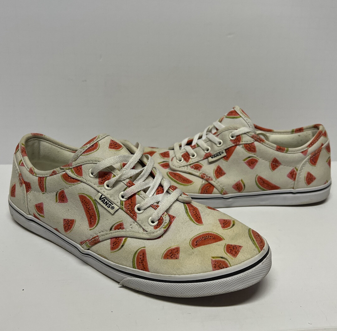 Vans Watermelon low top canvas &ldquo;Off the Wall&rdquo; Sneakers Women&rsquo;s Size 8.5