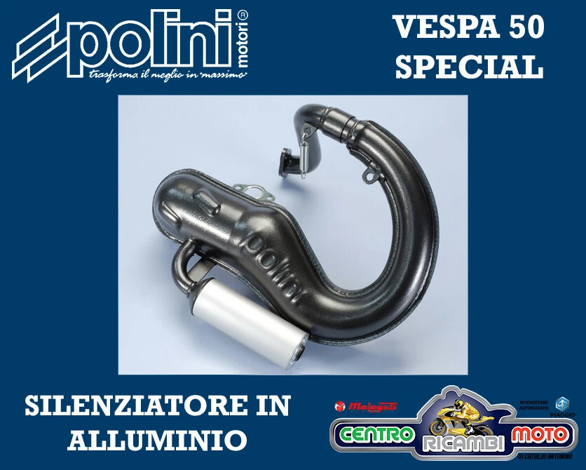 Silencieux Pot D'Échappement Expansion Aluminium Polini Piaggio Vespa 50 - Photo 1/1