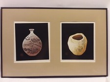 Haku maki Woodblock print art pottery print Japanese