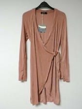 Missguided Knot Side Slinky Dress Pink Size UK 10 DH191 GG 24