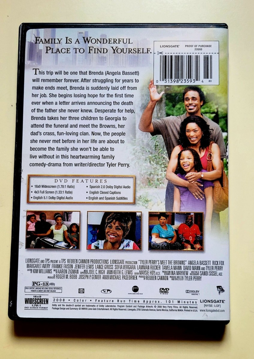 Meet the Browns DVD Tyler Perry Angela Bassett Rick Fox Free