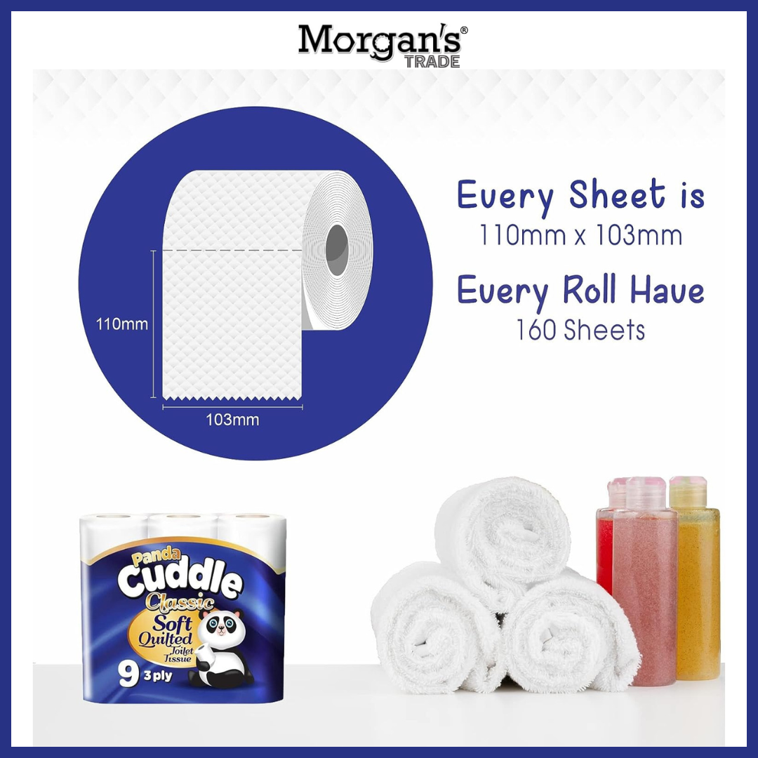 Panda Cuddle Soft Quilted 3 Ply Classic Unscented Toilet Tissue Paper 45 Rolls eBay