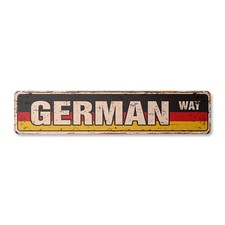 GERMAN FLAG Vintage Street Sign germany national nation pride country