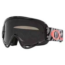 OAKLEY O-FRAME MX GOGGLE TLD PAINTED BLACK STRAP DARK GRAY LENS TROY LEE DESIGNS