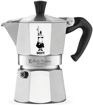 Bialetti 6800 Moka Express 6 Tassen Aluminium-Espressokocher Sicherheitsventil