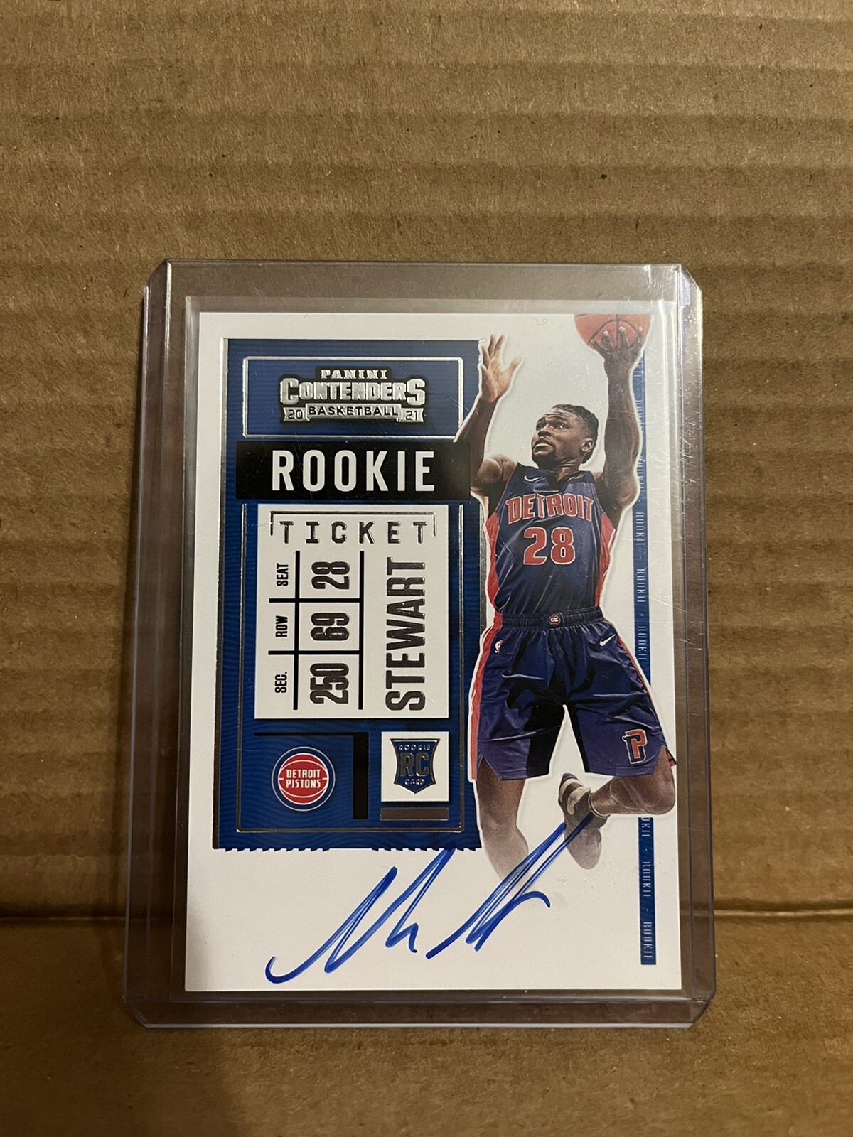 2020-21 Panini Contenders Isaiah Stewart Rookie Ticket Rookie RC Variation Auto!