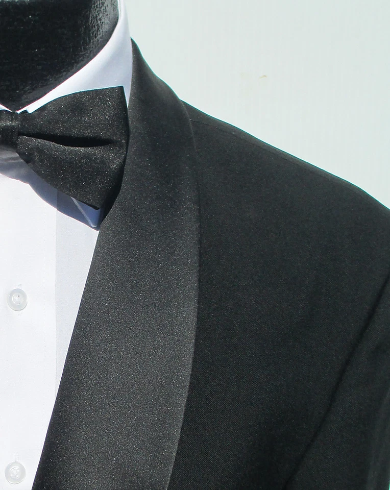 41S Mens Classic Black 1 Button Shawl Tuxedo Package Prom Wedding Formal Evening - Image 3 of 3