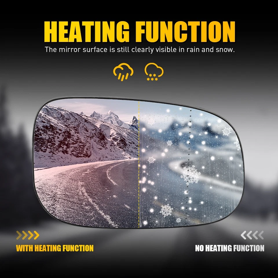 Espejo de vidrio térmico para Volvo V50 07-10 lado del pasajero con placa trasera 30762572 EE Foto 2 de 4