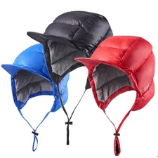 Outdoor Ear-covering Down Hat Warm Cap Winter Anti-freeze Portable Cycling Hat