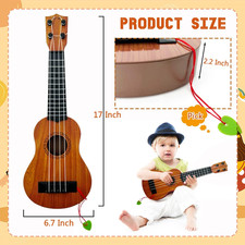 Kids Toy Ukulele Guitar,Classical 17Inch 4 String Mini Children Guitar with P...