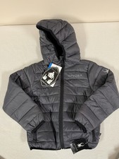 Spyder Grey Packable Boys/Kids Puffer Jacket/coat W/ Hood Size 4 New