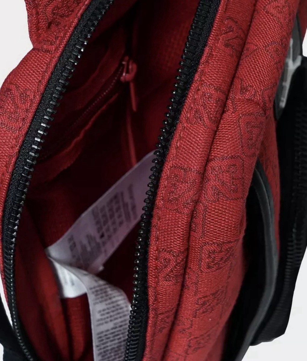 Jordan Monogram Sling Bag (3L) -Black/Red Pinstripe - [FLASH
