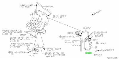 Suzuki Genuine OEM 18560-83G00 Evap Vapor Canister Charcoal for Alto Swift Solio