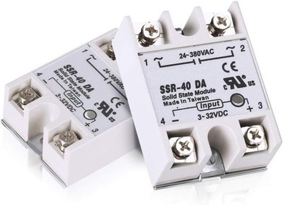 2pcs SSR-40DA Solid State Relay Single Phase Semi-Conductor Rel Size: SSR-40DA