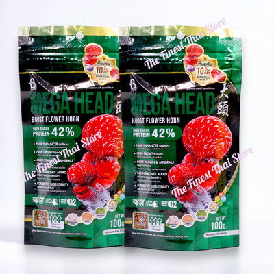 Boost Flowerhorn Premium Fish Food - MEGA HEAD - Hump Enhancer Formula 100g x 2