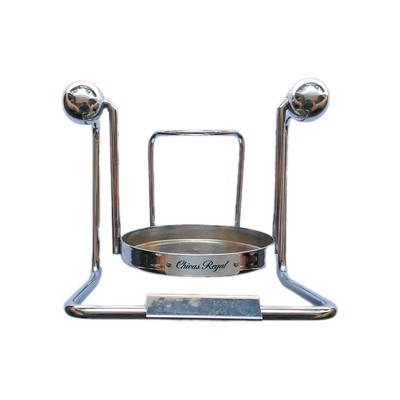Vintage Chrome Metal Chivas Regal Whisky Bottle Holder and Cradle Pourer