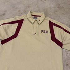 Nike Florida State University Shirt Mens M Dri Fit Golf Polo FSU Seminoles