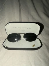 Polar Optics Clip Ons Sunglasses With Case Oval