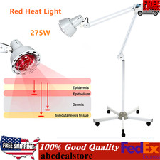 275W. Infrared Red Heat Light Therapy Floor Stand Physiotherapy Lamp Pain Relief