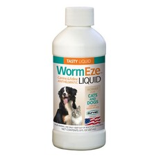 Wormeze Liquid for Dogs and Cats, Wormer, worms, 8 Oz Bottle