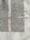 Original Manuscript Leaf on Vellum Biblia latina Initials (a) - 1250