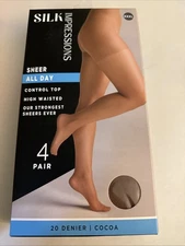 Silk Impressions Sheer Control Top Women Size XXXL  Coffee Bean High Waisted NEW