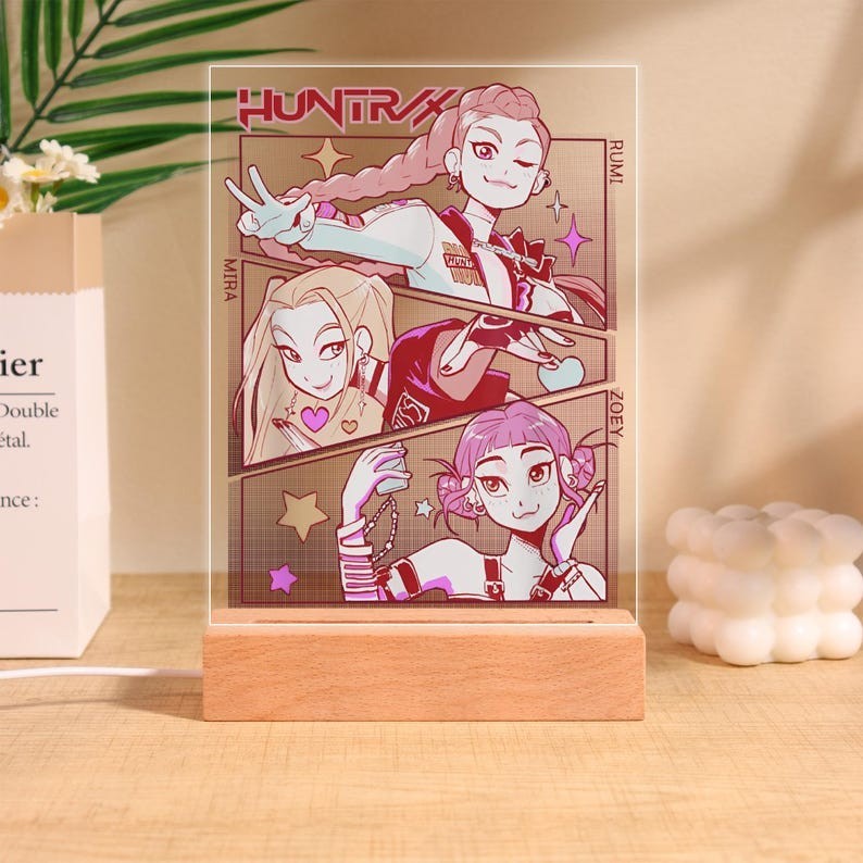 Kpop Demon Hunters LED Light, Huntrix Fan Gift or Magical Night