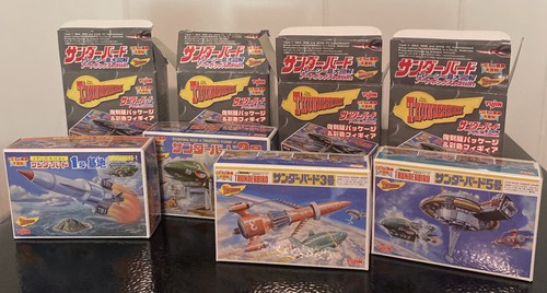 Complete Set of 4 Yujin Thunderbirds Gerry Anderson-TB1 TB2 TB3 TB5- space ships